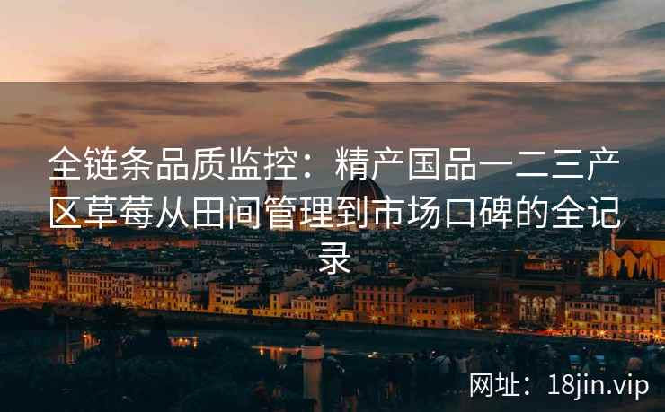 全链条品质监控：精产国品一二三产区草莓从田间管理到市场口碑的全记录